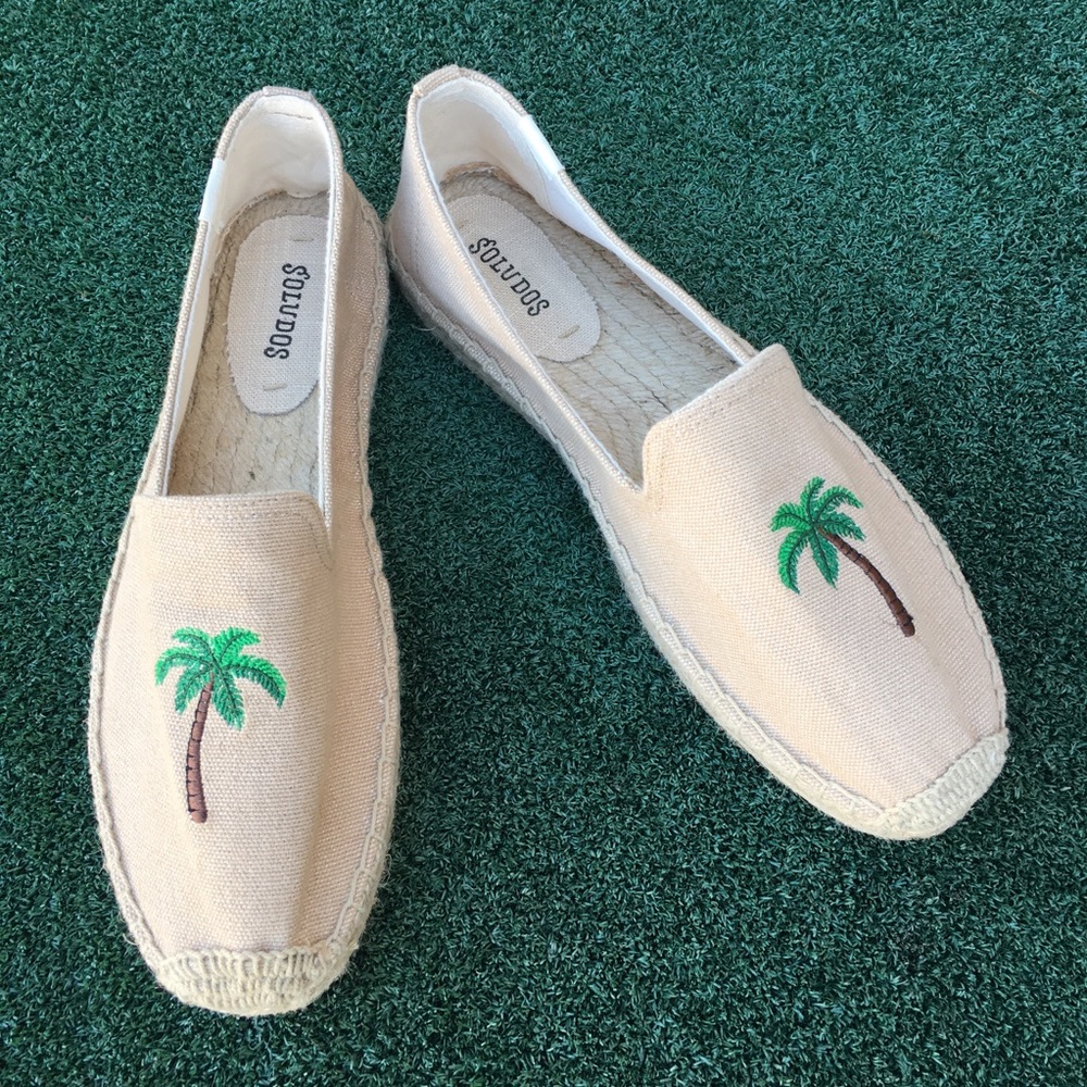 NWT Soludos Palm Tree Smoking Slipper 10 - Picture 3 of 8
